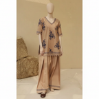 ITRAT 2PC – Luxury Linen Embroidered Set