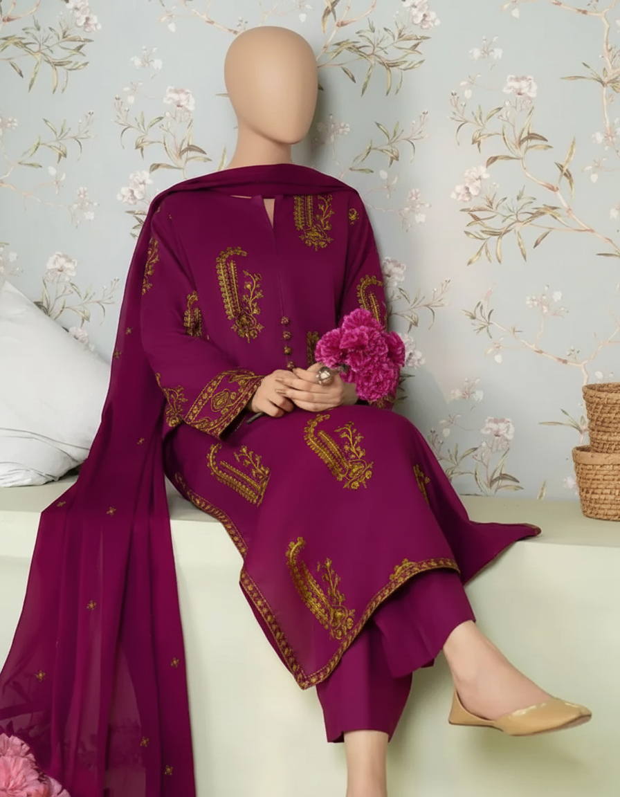 AFREEN EMB 2PC – Elegant Embroidered Mid-Season Suite