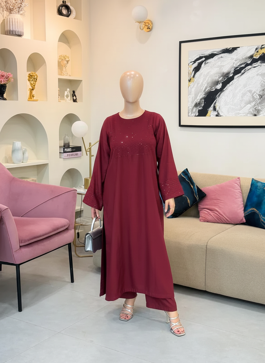 ANGEL 2PC – Elegant Sequence Embroidery