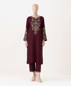 AYEZA 2PC – Elegant Embroidered Signature Suite