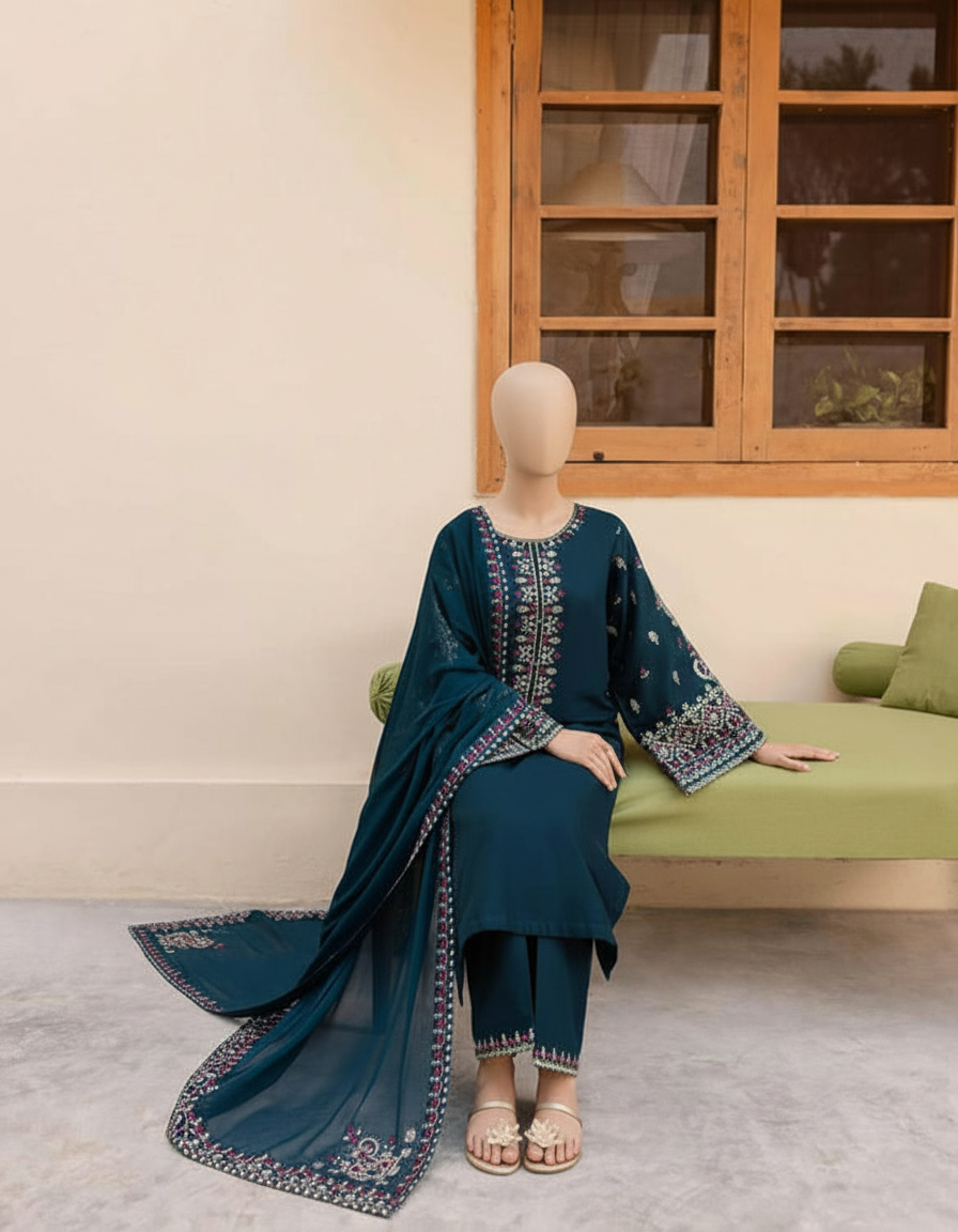 ADAB – Midnight Ebony Embroidered Tradition