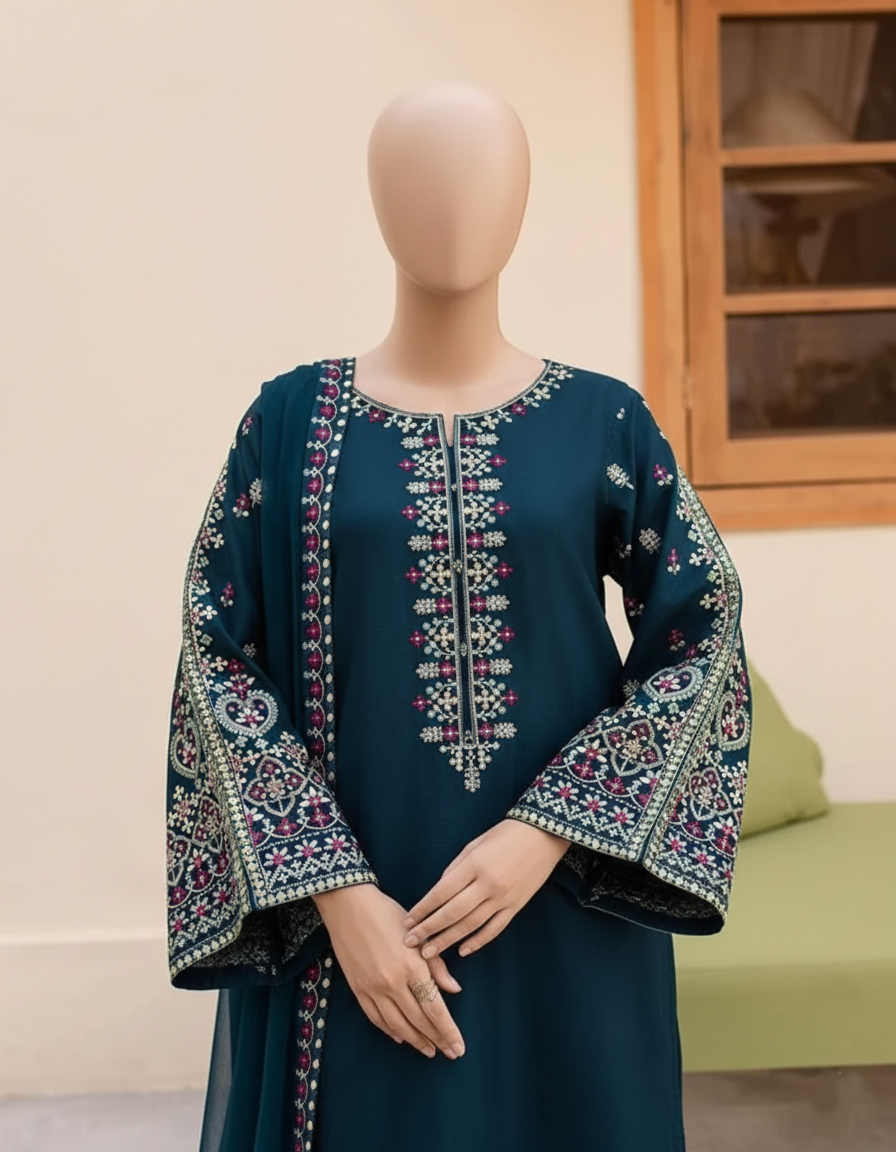 ADAB – Midnight Ebony Embroidered Tradition