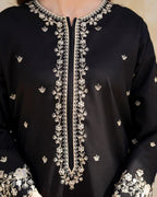 BLACK GULAB – Luxury Embroidered Cotton Suite