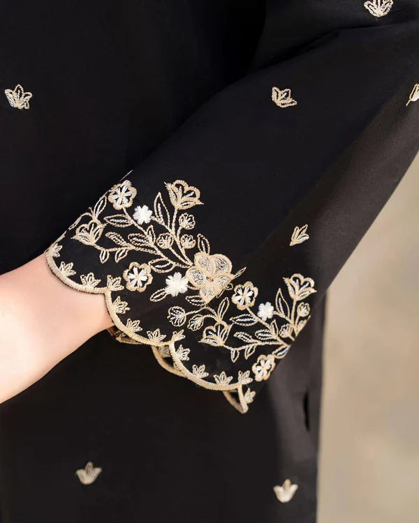 BLACK GULAB – Luxury Embroidered Cotton Suite