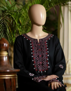 BLACK LUXE – Signature Embroidered Stone Linen Suite