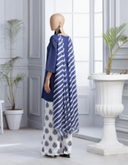 BLUE BLOOM – Azure Floral Printed Flapper Trio