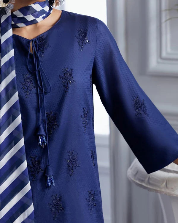 BLUE BLOOM – Azure Floral Printed Flapper Trio