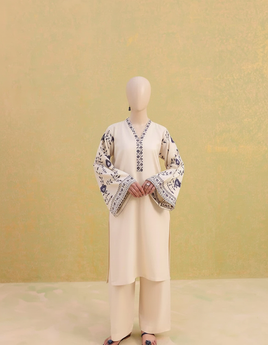 BLUEPRET – Luxury Embroidered Arabic Lawn Suite