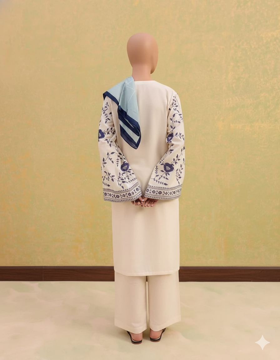 BLUEPRET – Luxury Embroidered Arabic Lawn Suite