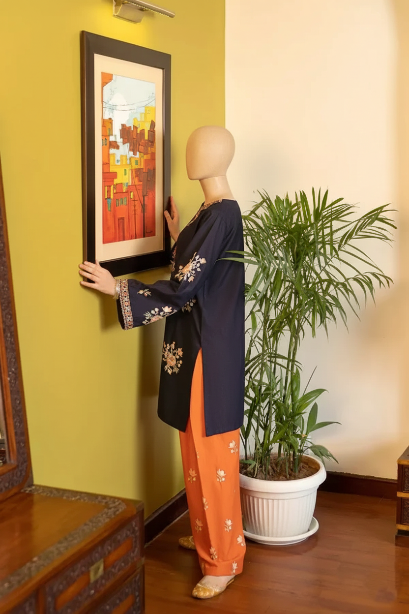 CHAND 2PC – Luxury Winter Linen & Embroidered Farshi Style