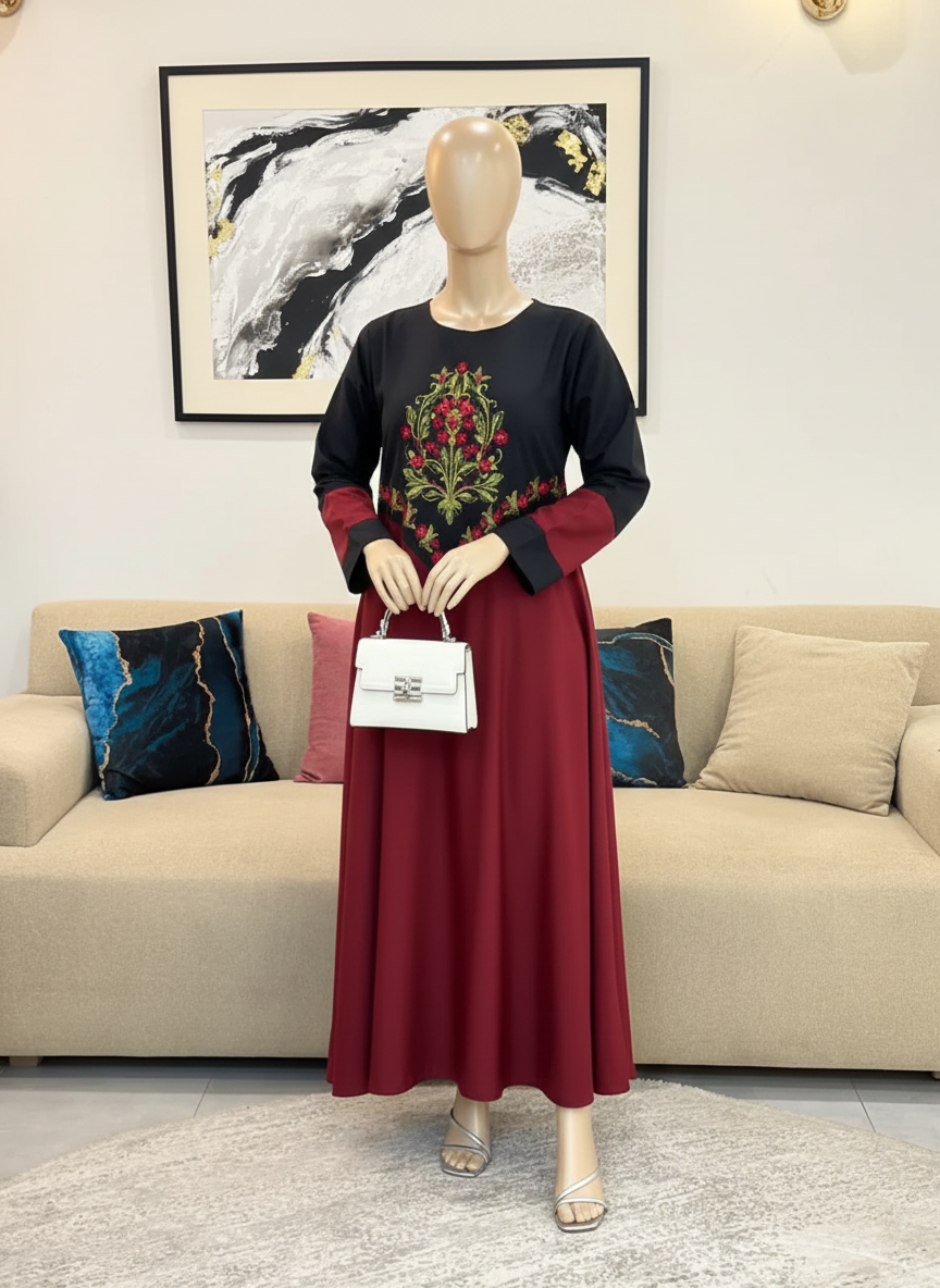 CYRA MAXI – Luxury Digital Silky Print & Graceful Silhouette