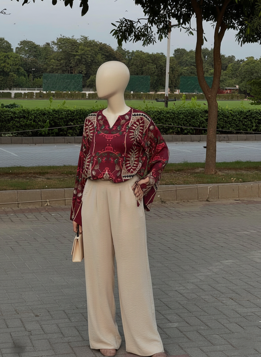 GULNAZ – Premium Winter Silk Digital Co-ord Set