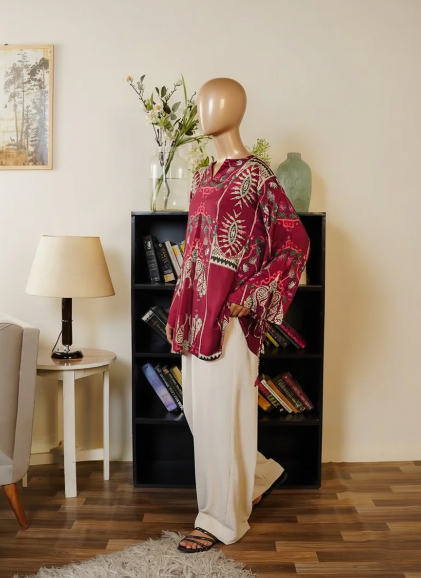 GULNAZ – Premium Winter Silk Digital Co-ord Set