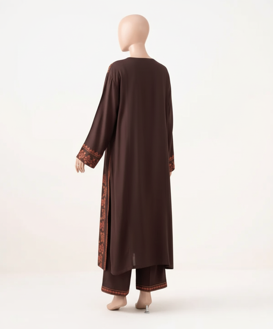 CHANDNI 2PC – Luxury Stone Linen & Heavy Embroidered Winter Suits