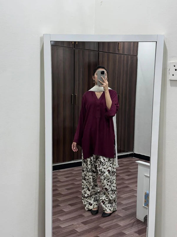 EAST SET – Luxury Winter Silky Grip &amp; Digital Shalwar Pair