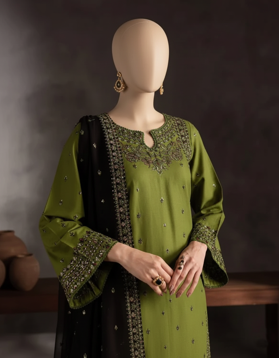 EZZA – Midnight Heritage Embroidered Collection