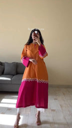 FARWA DIGITAL – Luxury Silky Mid-Season Co-ord Set with Lace Detailing