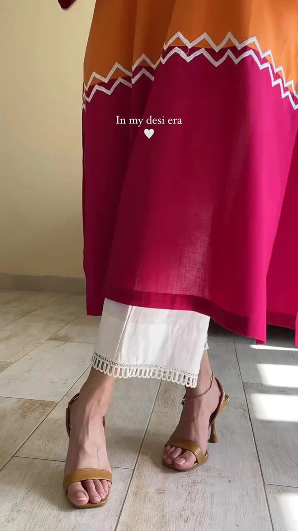 FARWA DIGITAL – Luxury Silky Mid-Season Co-ord Set with Lace Detailing