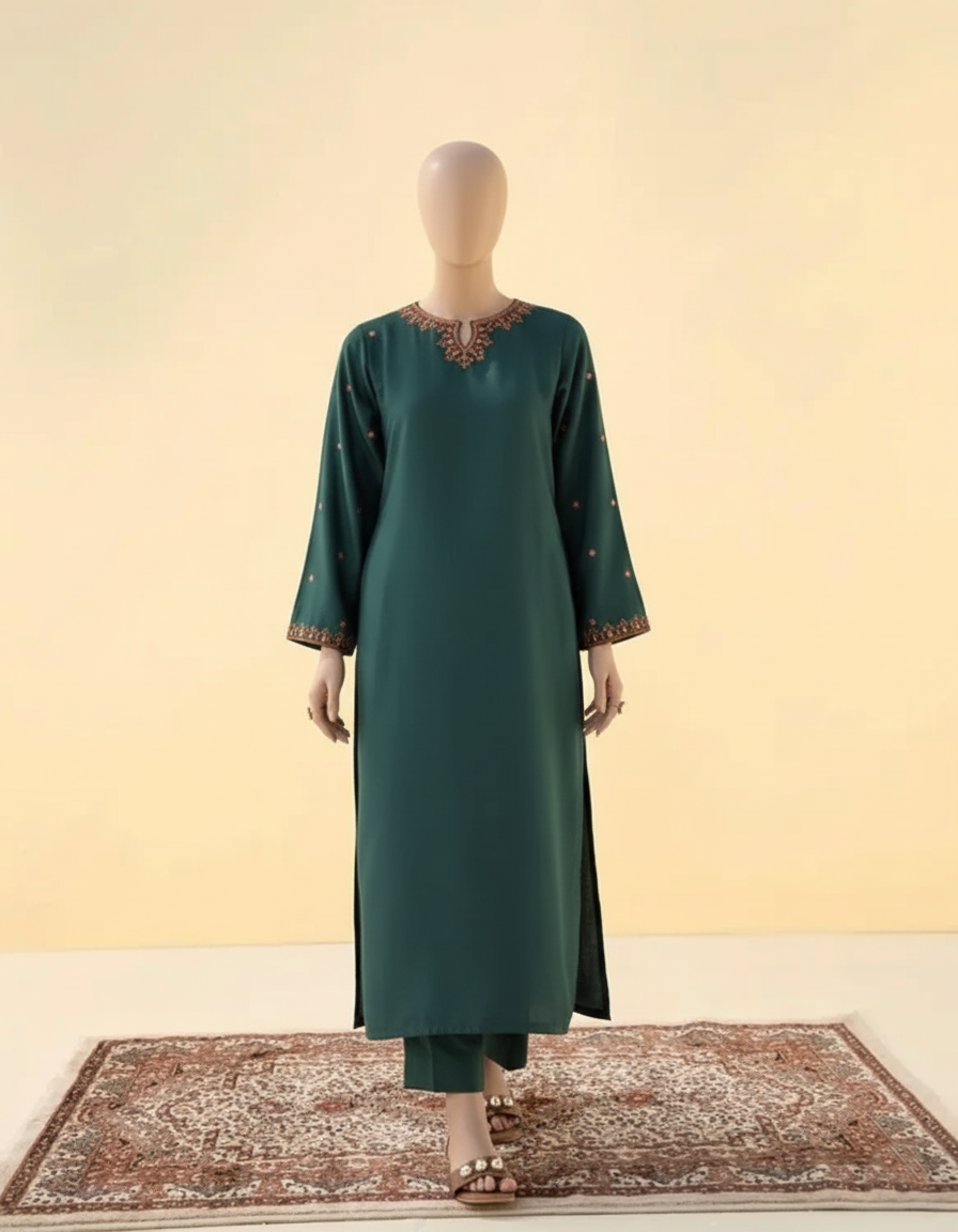 GRACE – Premium Linen Embroidered Set with Timeless Elegance