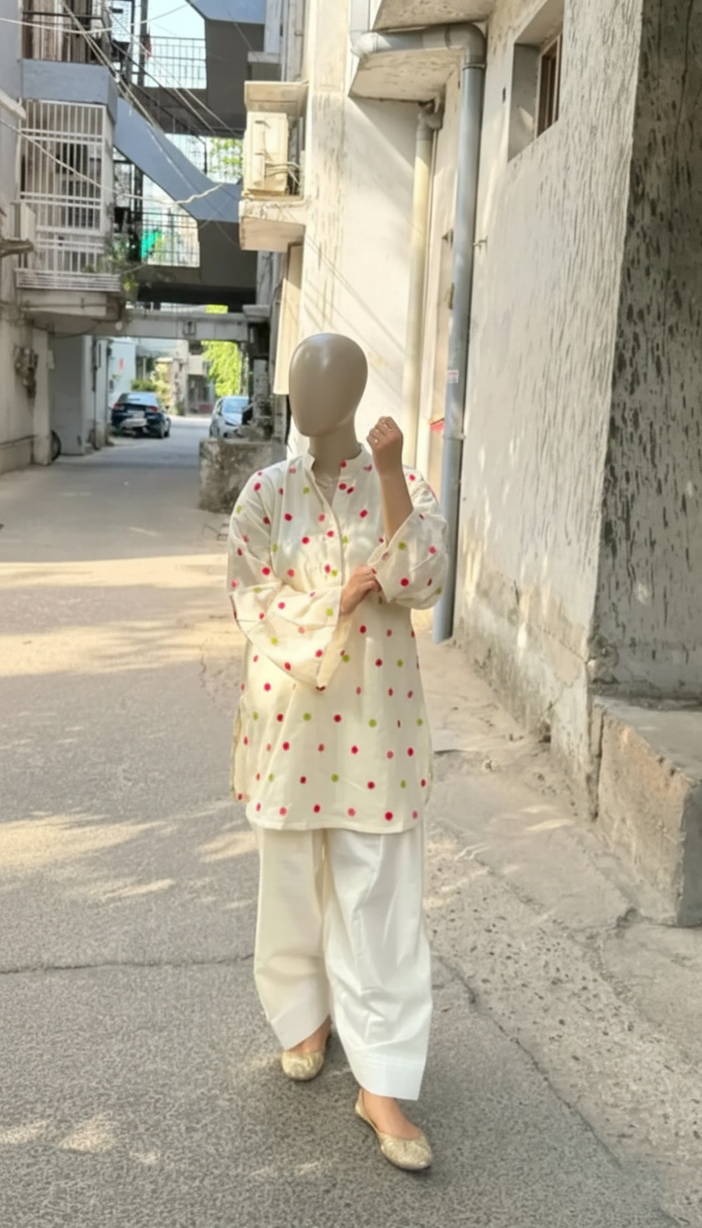 HEER EMB – Luxury Lawn Cotton & Embroidered Farshi Style