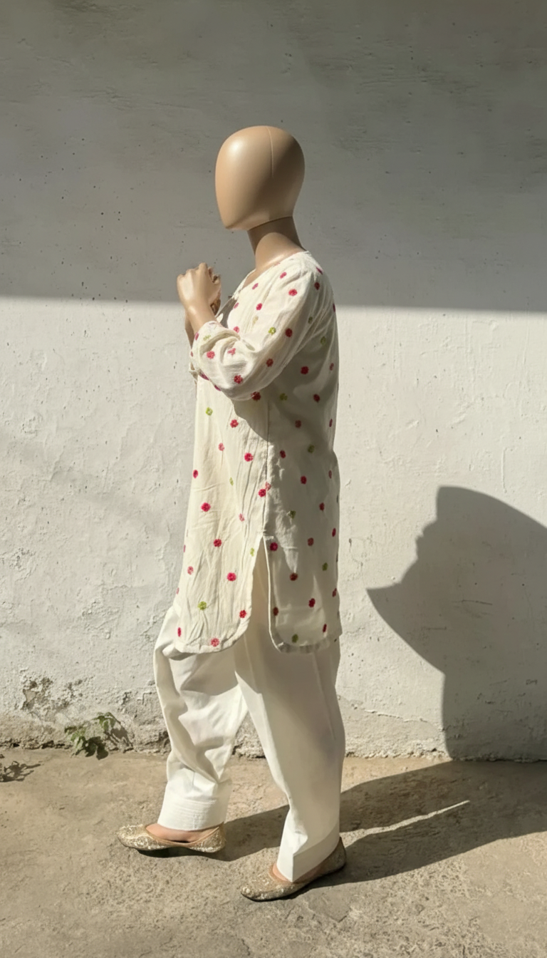 HEER EMB – Luxury Lawn Cotton & Embroidered Farshi Style