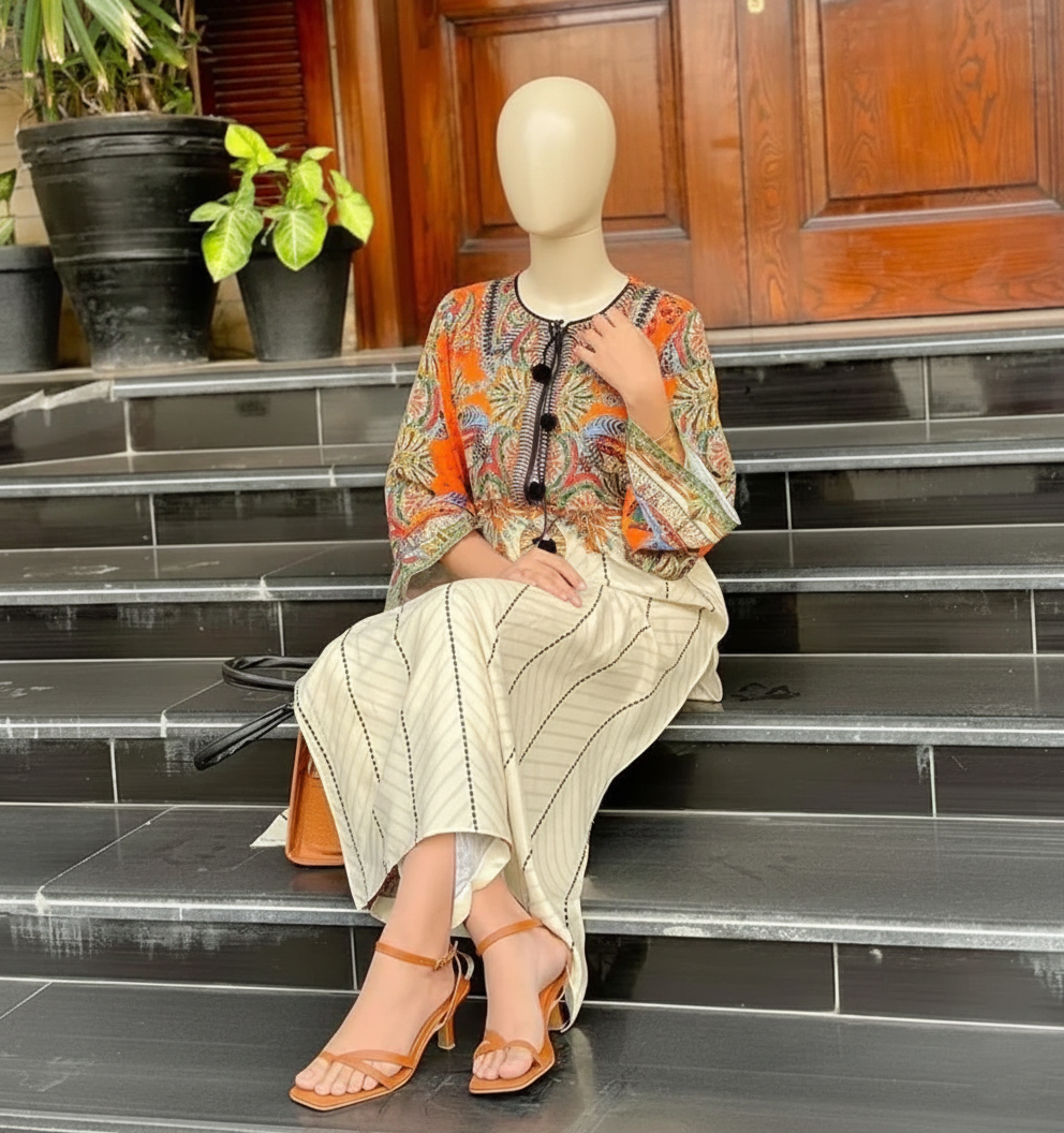 HIRA – Luxury Poly Lawn Digital Print Set