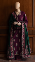 HEZLIN – Royal Linen Heritage Heavy Embroidered Trio