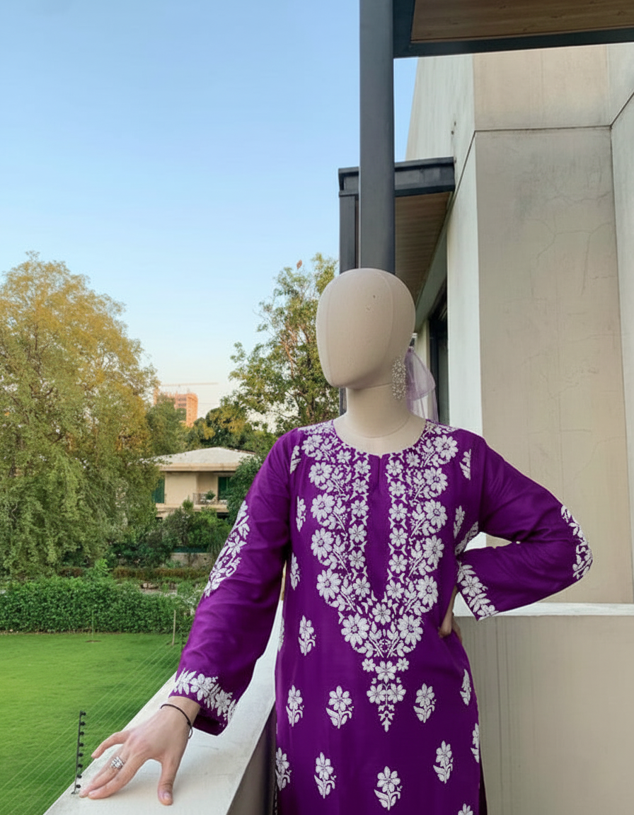 INDIAN CHICKAN KARI (EMBOSSED) – Luxury Textured 2PC Collection
