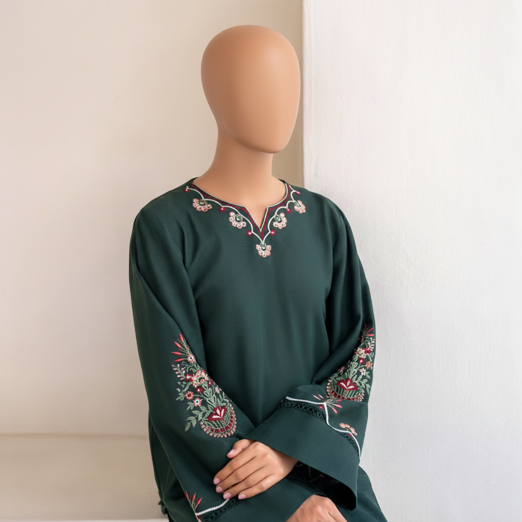 KALAMKAR EMB – Luxury Stone Linen Embroidery Suite