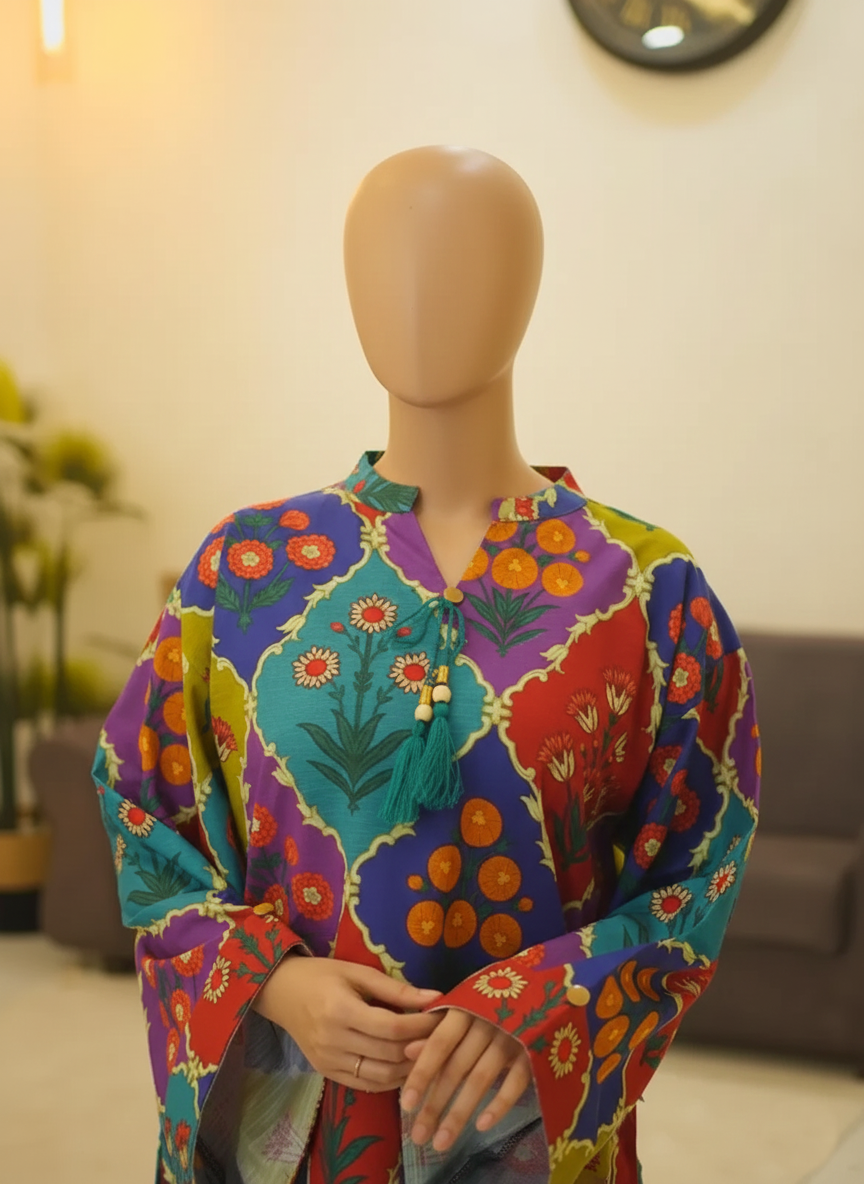 AMEERA SET – Luxury Digital Khaddar Suite