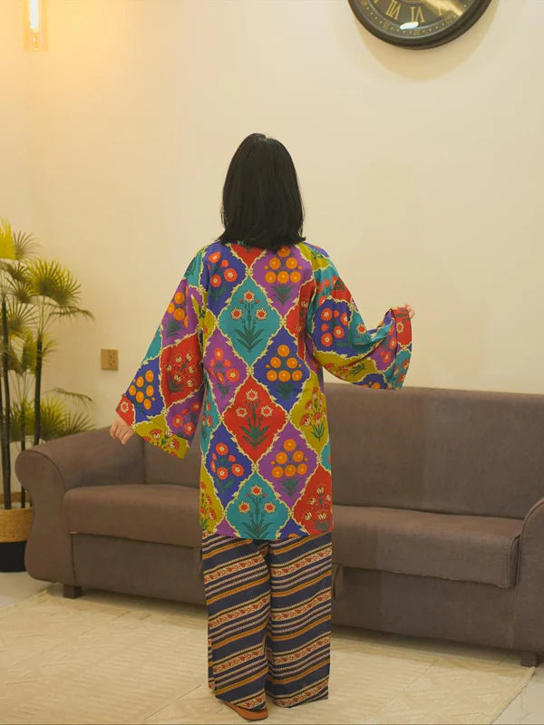 AMEERA SET – Luxury Digital Khaddar Suite