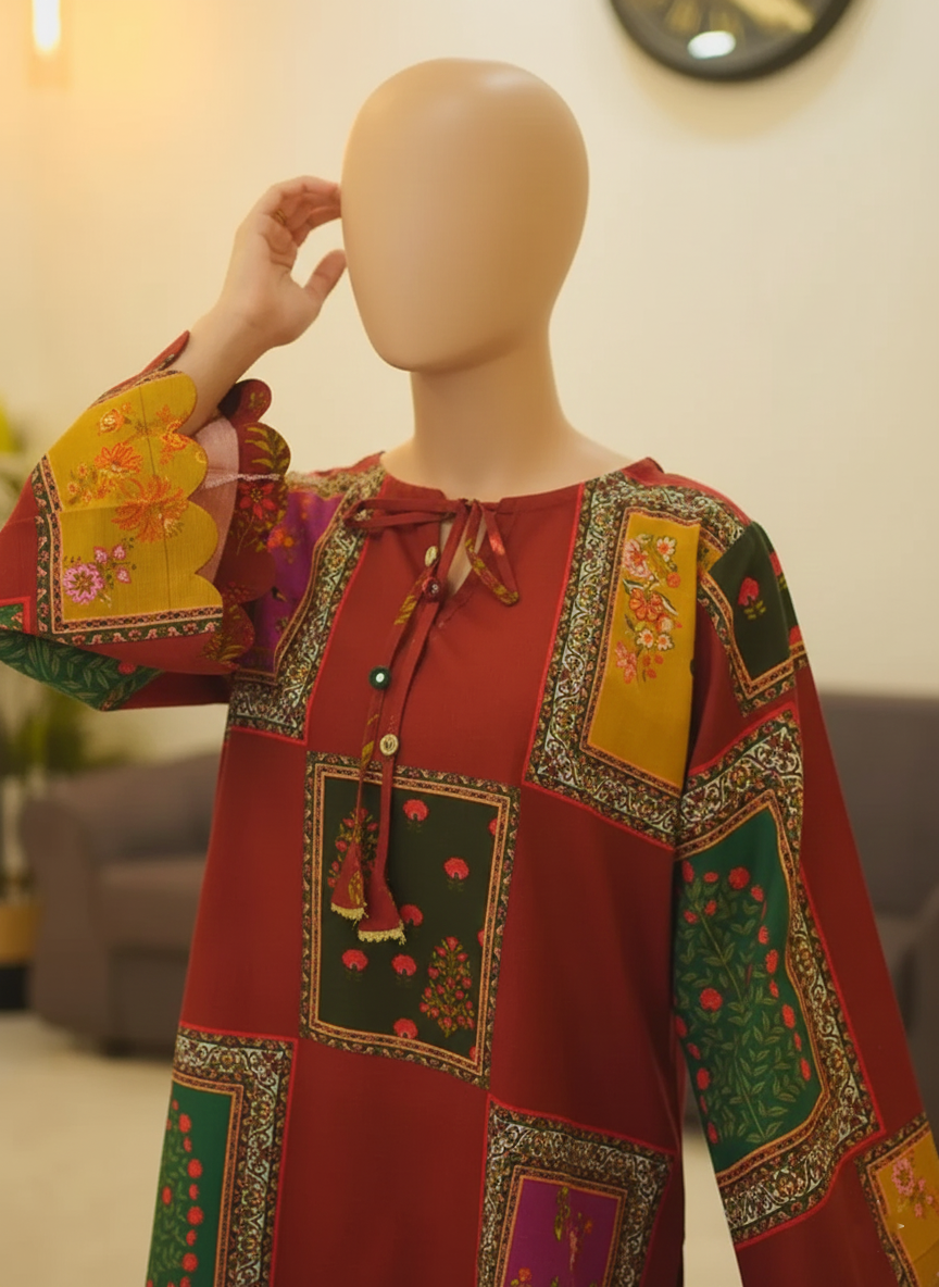 BERRY SET – Luxury Digital Khaddar Suite