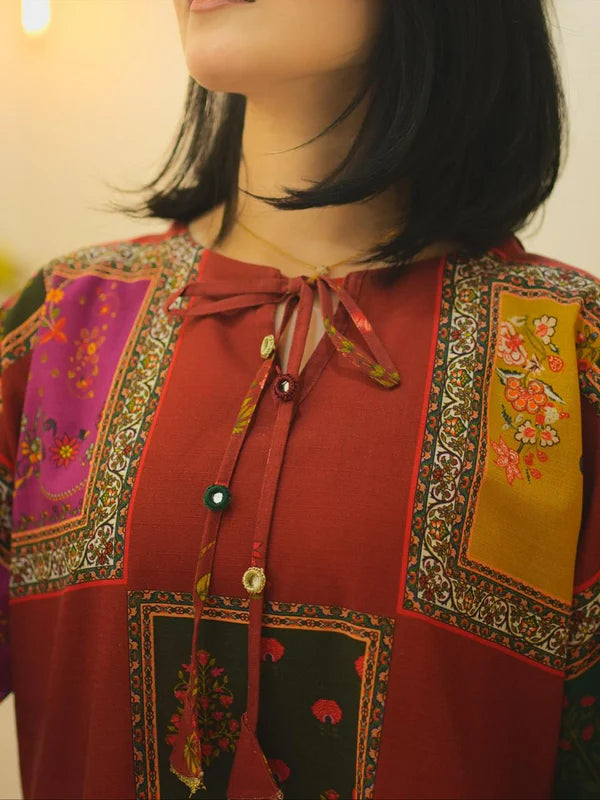 BERRY SET – Luxury Digital Khaddar Suite