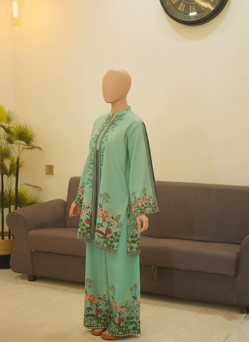 RAMEEN SET – Luxury Digital Khaddar Suite