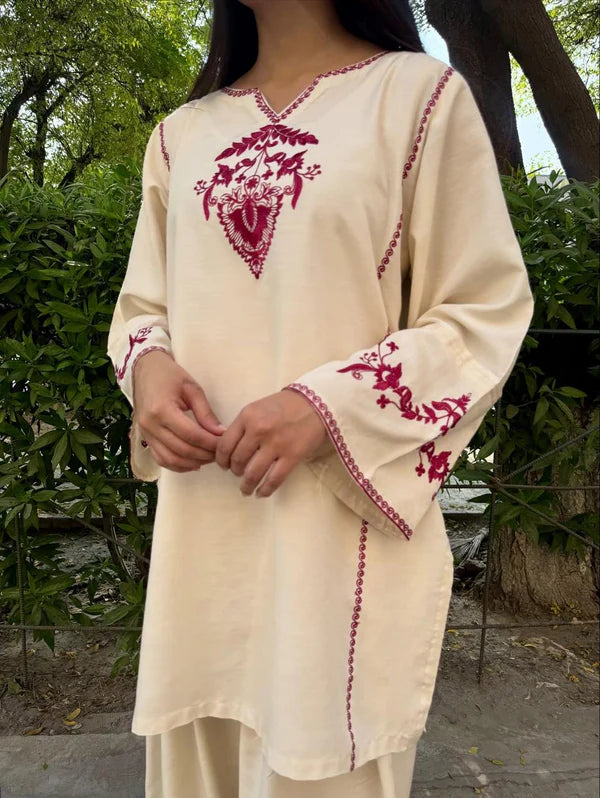LOQAB SET (FARSHI SHALWAR) – Premium Stone Linen Collection