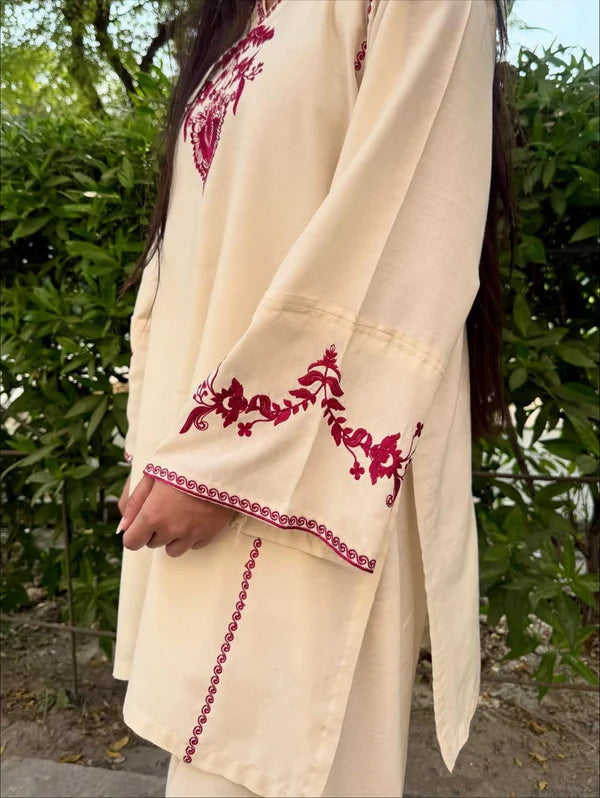 LOQAB SET (FARSHI SHALWAR) – Premium Stone Linen Collection