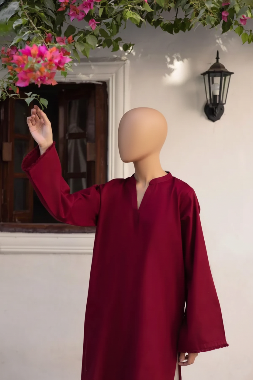 MEHROON EMD DHANAK 2PC – Luxury Winter Dhanak Suite
