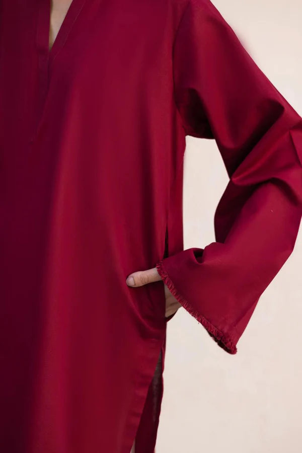 MEHROON EMD DHANAK 2PC – Luxury Winter Dhanak Suite