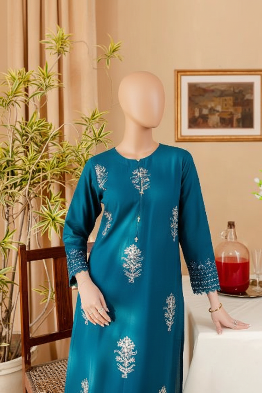 MALVIN – Luxury Stone Linen Sequence Embroidery Suite