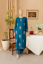 MALVIN – Luxury Stone Linen Sequence Embroidery Suite