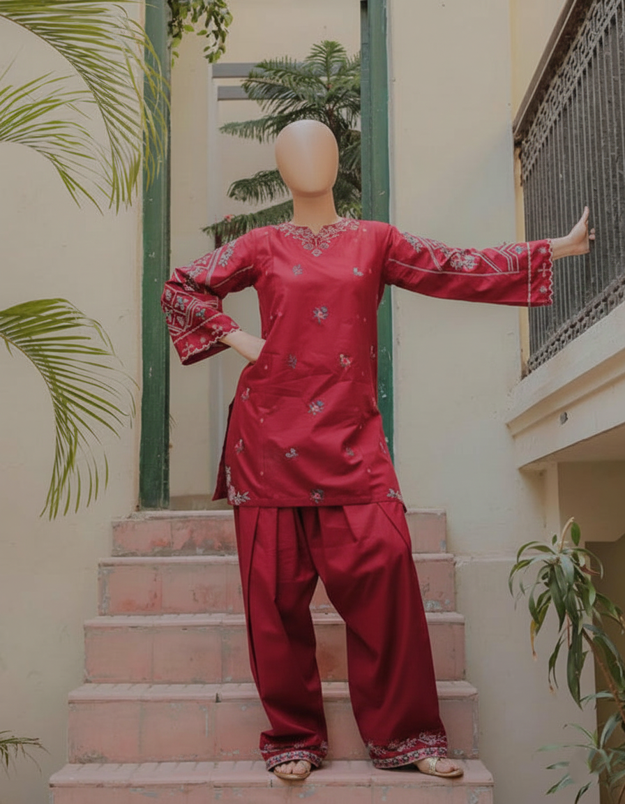 NISHA – Luxury Lawn Embroidered Suite