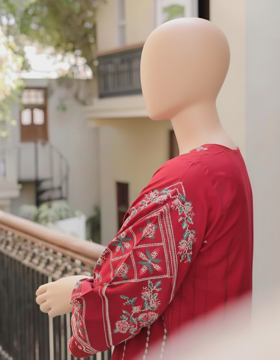 NISHA – Luxury Lawn Embroidered Suite