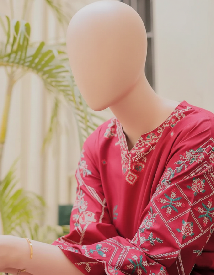 NISHA – Luxury Lawn Embroidered Suite
