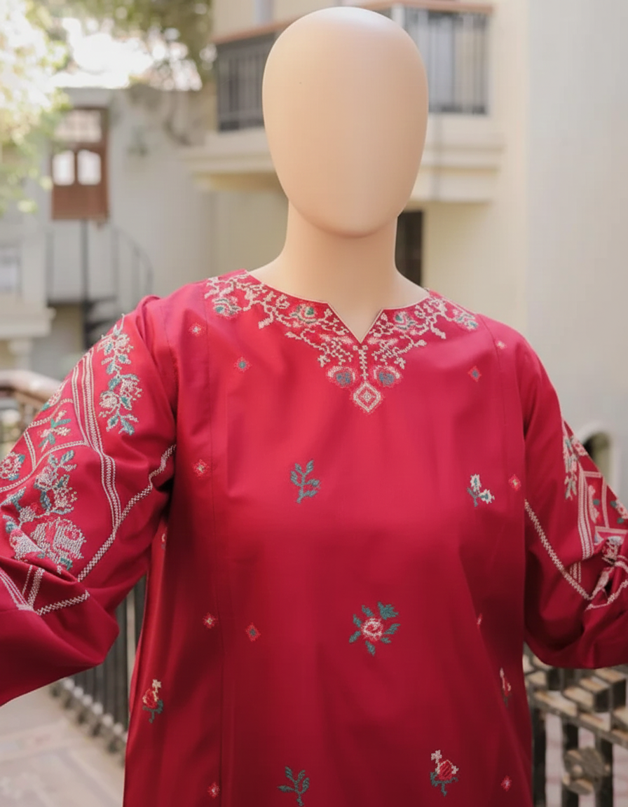 NISHA – Luxury Lawn Embroidered Suite