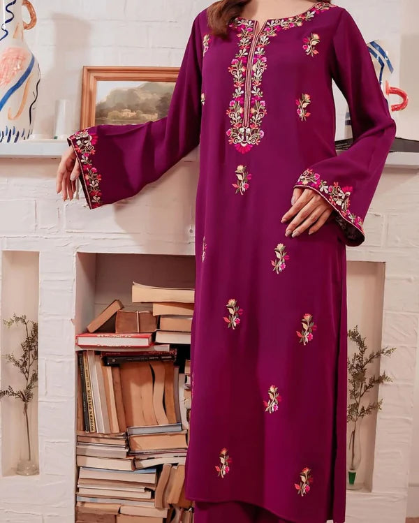 PHULKARI – Luxury Linen Embroidered Suite
