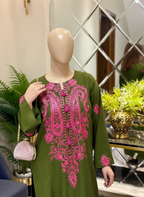 ROHNI 2PC – Luxury Stone Linen Sequence Embroidery Suite