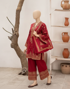 RETRO 2PC WITH HAND BAG – Premium Lawn Printed Suite