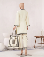 RETRO 2PC WITH HAND BAG – Premium Lawn Printed Suite