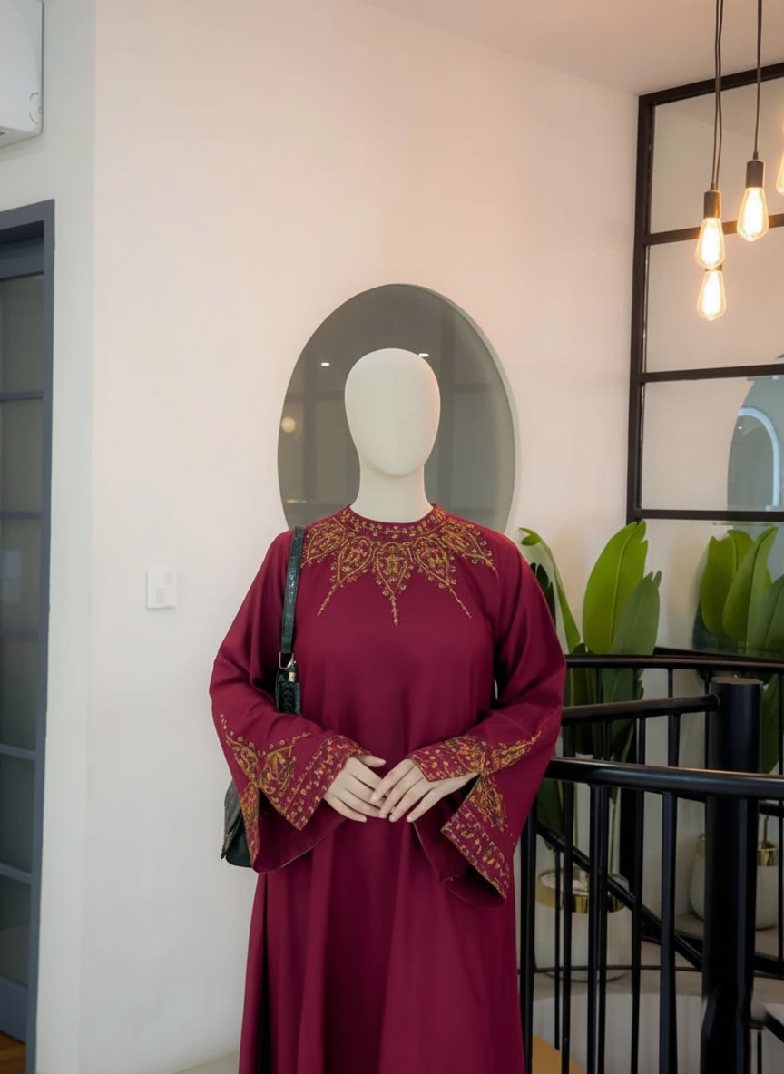 SELINA – Luxury Winter Stone Linen Fully Embroidered Suite