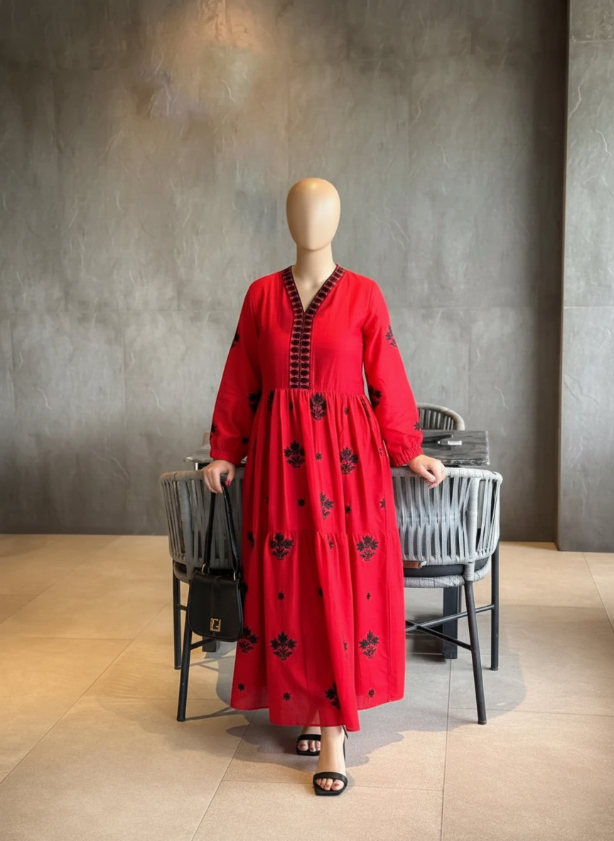 SHANZAY MAXI 2PC – Luxury Mid-Season Embroidered Ensemble